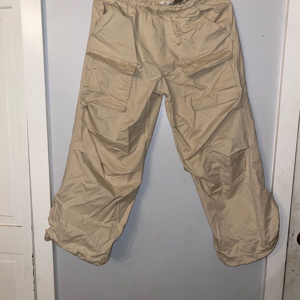 H&M  Beige Cargo Pants girls